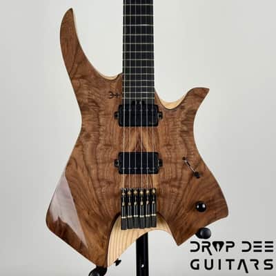 Infinia Neptune Headless Electric Guitar w/ Bag - Black Walnut image 1