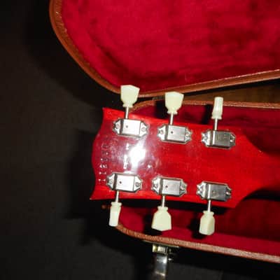 Gibson '61 SG Reissue 2013 - Cherry Upgraded pickups, Vintage 60's Lyre trem image 8