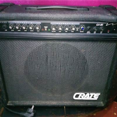 Crate GX80 GX 80Y 1990s - BLACK COMBO REVERB 2 CHANNEL CLEAN OVERDRIVE DISTORTION image 1