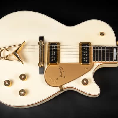 2003 Gretsch G6134 White Penguin - White | Japan Singlecut Dynasonic Pickups Ebony Fretboard w/ Hump Block Feather Motif Inlays First Production Year | OHSC image 4