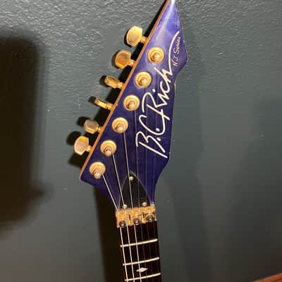 B.C. Rich NJ Warlock 1990s - Blue with upgrades image 2