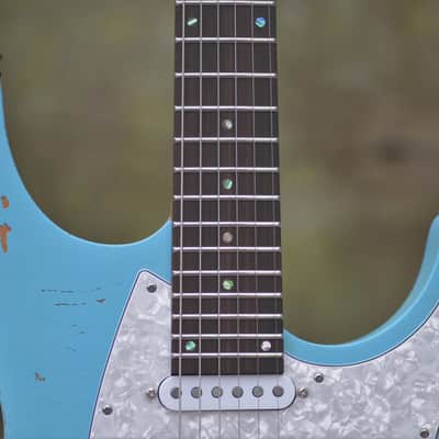 Mayones Aquila Aged 6 V24 - Monolith Daphne Blue Nitro(Relic) image 7