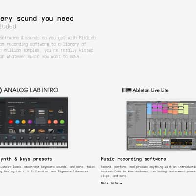 Arturia MiniLab 3 Black MIDI Controller – Excellent Condition + Full Software Bundle (Ableton / Komplete / Analog Lab) image 8