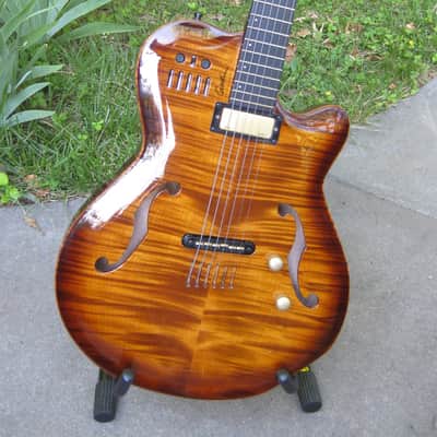 Godin Multiac Jazz SA Lighburst with OHSC, strap image 1