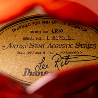 1982 Ibanez LR10 Lee Ritenour Artist w/ Brazilian Board, Antique Violin Sunburst w/ Case image 6