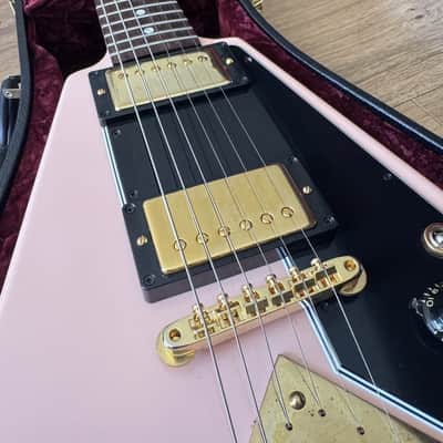 2023 Gibson Custom Shop 1958 Reissue Flying V Shell Pink Gibson Garage Exclusive image 6