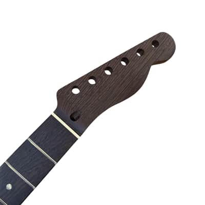 Wenge Tele-Style Guitar Neck, 22 Fret, Wenge Fretboard, 9.5" Radius (Bone Nut, Bolt-On) image 2