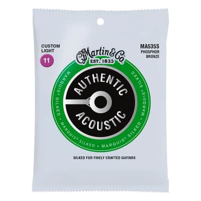 MA535S AUTHENTIC MARQUIS SILKED 92/8 Phosphore Bronze Custom Light 11/52 Martin Strings image 1