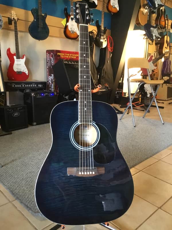 Giannini GD-41AF BLB Flamed Blue Black Acoustic  Guitar image 1