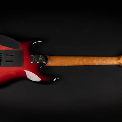 2021 Ernie Ball Music Man Jason Richardson Signature Cutlass 7 - Rorschach Red | USA 7-String JR7 Buckeye Burl Top Birdseye Maple Neck Tremolo Stainless Steel Frets 3.6kg | OHSC image 10