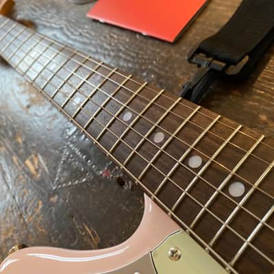 Fender Japan Limited Edition Traditional 60's Jaguar FSR Shell Pink w/ MH Unplayed w/ Softcase & Docs MIJ image 9
