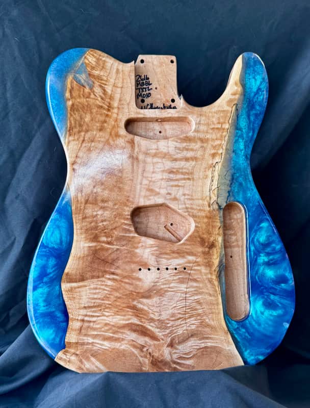 MH Customs Tidal Series “Emerald Break” T-Style Guitar Body 2026 - Nitrocellulose Gloss image 1
