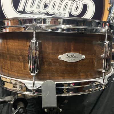Tris Imboden's, Chicago, C & C Drum Company - 5x14" Custom Walnut Snare Drum, Immaculate 2010 SIGNED! image 6