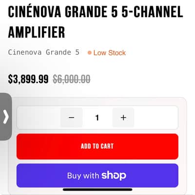 Earthquake Cinénova Grande 5, Premium 5-Channel Amplifier Home Audio image 5