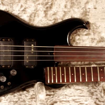 WESTONE X695BK SPECTRUM LX Bass  1986 Black.  BY MATSUMOKU.  TWO NECKS. Fretted & Fretless.  RARE. image 1