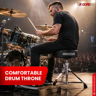 5 Core Drum Throne 4" Padded 23" Adjustable Drummer Stool Seat w Make America Great Again Insignia image 10