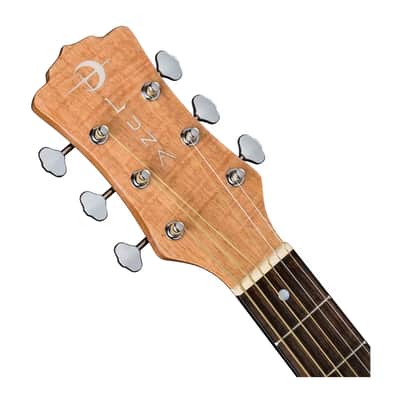 Luna High Tide Exotic Mahogany Grand Concert Cutaway A/E Guitar image 4