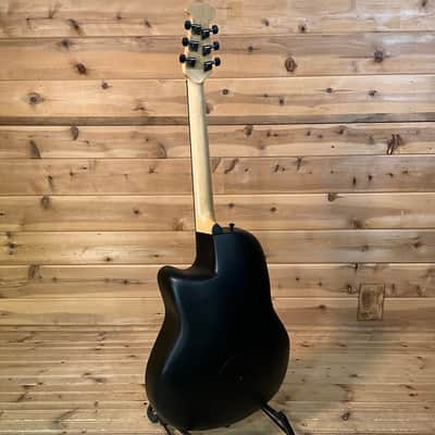 Ovation Elite TX Mid Cutaway Electric Acoustic Guitar - Black image 5
