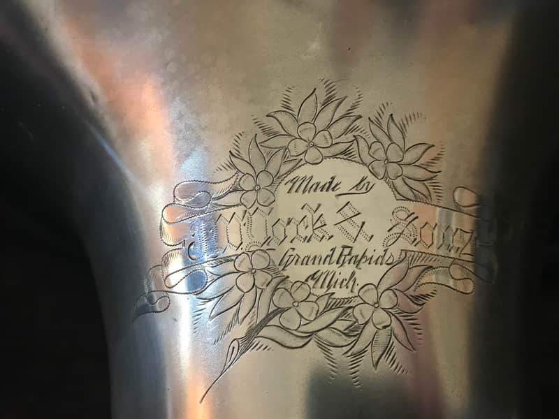 York and Sons Euphonium 4 valve  Vintage  Silver image 1
