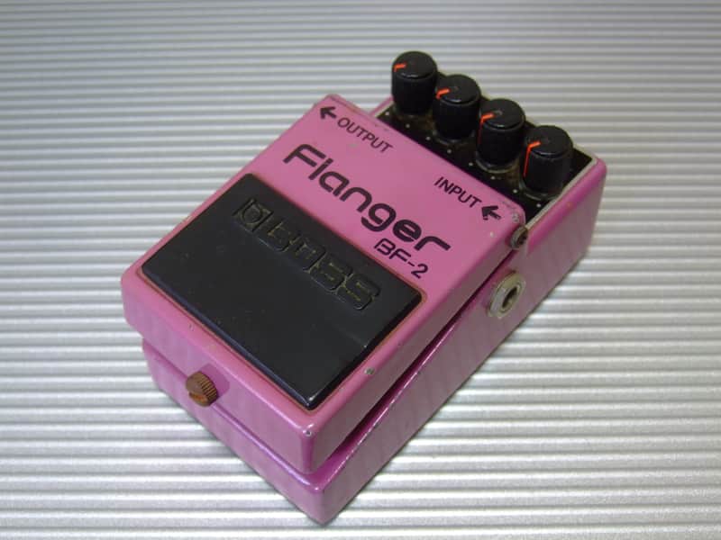 1981 Silver Screw Boss BF-2 Flanger / MIJ Made in Japan (Black Label) image 1
