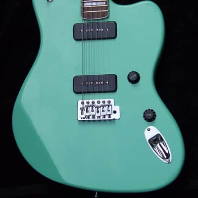 Custom Shop Surf Green+ 22 Fret Bound Ebony Pearl Inlay Neck+Treble Bleed Circuit+Matched Pair P-90's+Frets Leveled, Crowned and Polished for No Buzz and Low Action + Full Setup! image 3