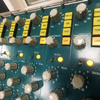 Helios Vintage 12 Channel mixing console ex The Who Ramport Studios 1971 Aqua Blue Green image 15