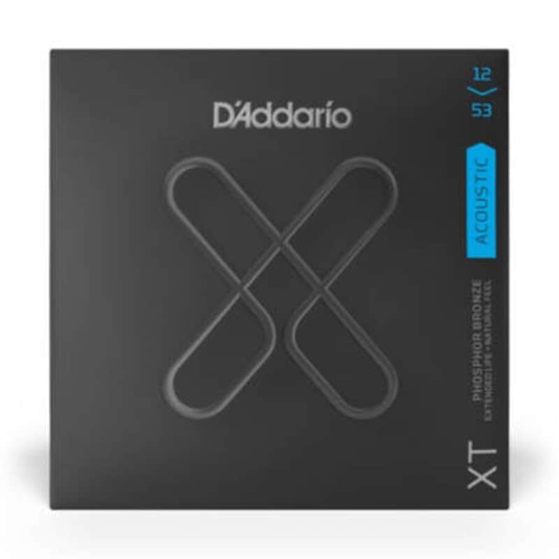 D'Addario XTAPB1253 XT Phosphor Bronze Acoustic Guitar Strings, Light, 12-53, 3 Sets image 1