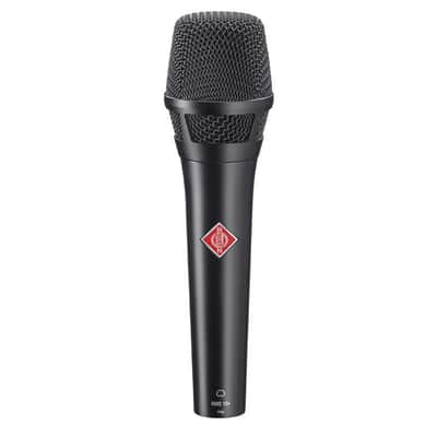 Neumann KMS104 Plus Cardioid Microphone with KMS Pouch/SG 105 Stand Clamp, 20Hz-20kHz Frequency Range, Load Impedance 1 KOhms, Black image 1