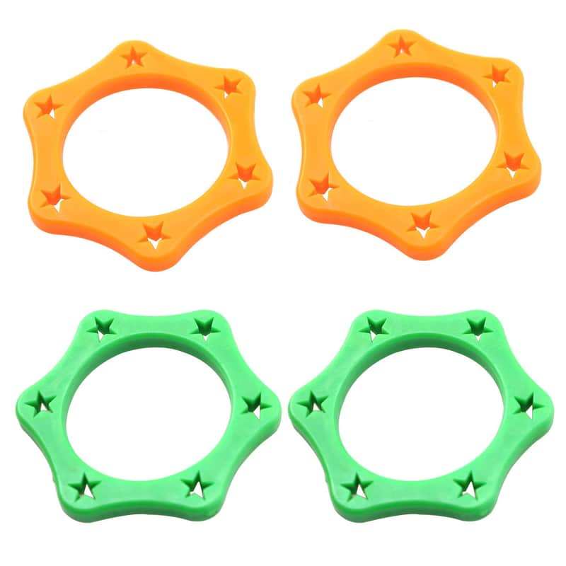 Microphone Protection Ring 4Pcs Rubber Microphone Protection Ring Antirolling Protective Sleeve For Handheld Microphones,Fits Standard Size Wireless Microphone (Green, Orange) image 1