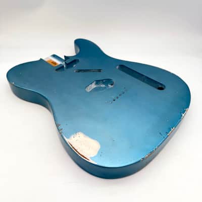 MJT Telecaster Body Relic Alder Nitro Ice Blue Light mjt6664 image 3