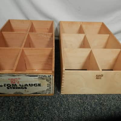 Ernie Ball Guitar and Bass String Display Wooden Boxes (6 total - 4 for bass strings, 2 for guitar strings) image 2