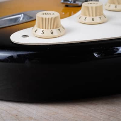 Fender ST57-90 Stratocaster '57 Reissue MIJ 1989 Sunburst Lacquer Finish USA PUs Japan w/ Hard Case image 7
