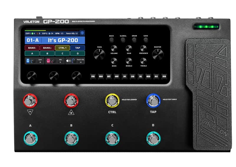 Valeton GP-200 Multi-Effects Processor Floorboard for Guitar w/ Color LCD Screen image 1