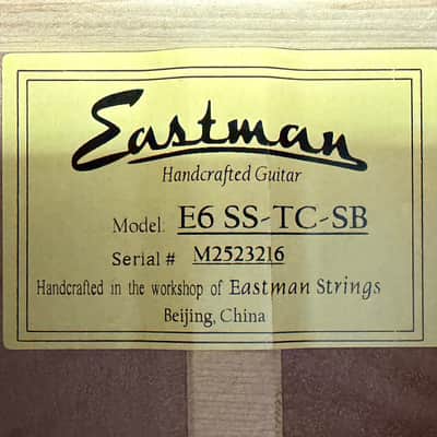 Eastman E6SS-TC-SB Acoustic Guitar W/ Hard Case & Free Pro Setup image 20