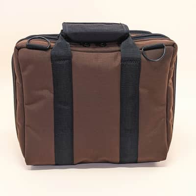 Fractal Audio FM3 Premium Gig Bag #13072 Padded Pedal Pocket, Leather Bottom, Double Padded, Brown image 4