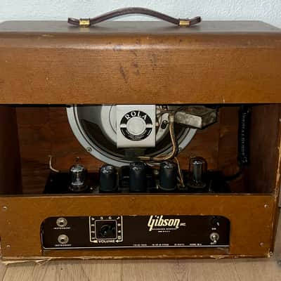 1948 Gibson BR-6 2-Input 10-Watt , 10" Guitar Combo Amp Original Rola Speaker, Completely Serviced, With Manual ! image 5
