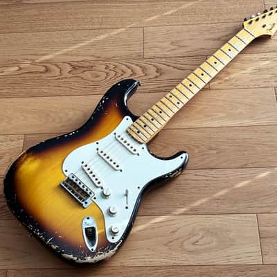 2025 Fender Custom Shop 55 Stratocaster Masterbuilt Dennis Galuszka 2-Tone Sunburst Relic image 3