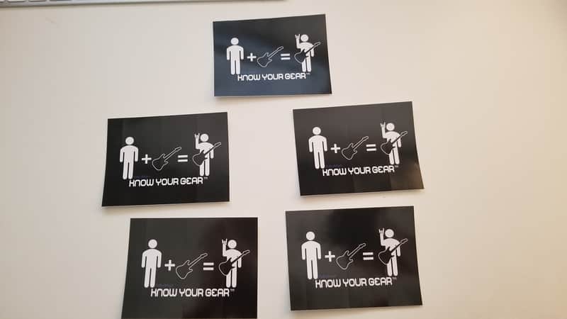 Know Your Gear 5 Stickers and 5 Dava picks image 1