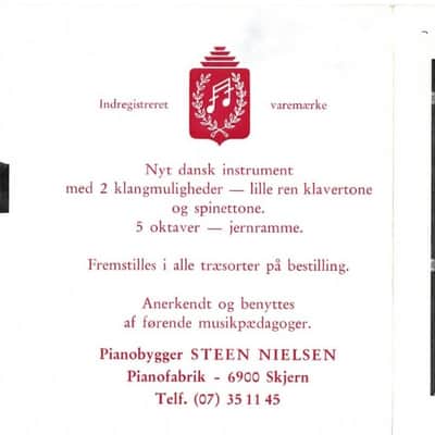 Steen Nielsen 61-key Grand Piano / Harpsichord Hammerspinet image 13