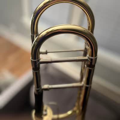 Bach 42AF Stradivarius Professional Model Bb/F Tenor Trombone with Infinity Valve 2010s - Clear-Lacquered Brass image 4