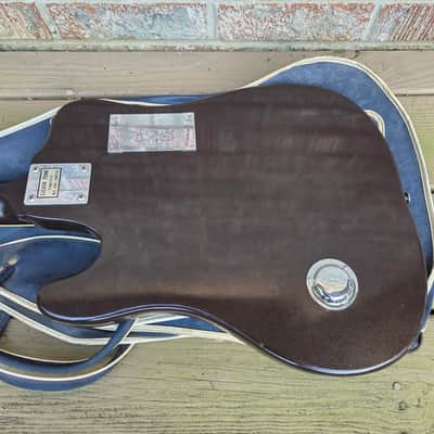 Vintage 1960's Silvertone (Teisco) 1487 Built-In Amplifier Electric Guitar w/ Original Gig Bag! image 11