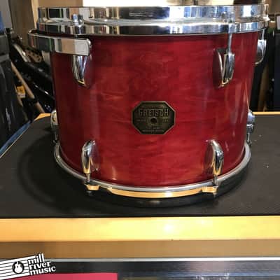 Gretsch Stop Sign Badge Drum Kit (1972-1979) 12", 13", 14", 18" Berry Red Stain with Humes and Berg Fibre Cases for 12,14, 18 image 12