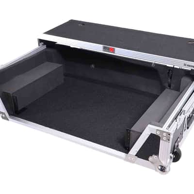 ProX XS-FLX102U WLT Flight Style Road Case for Pioneer DDJ-FLX10 DJ Controller with Laptop Shelf 2U Rack Space Wheels image 6