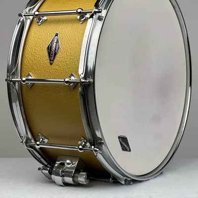 Craviotto 6.5x14" Solid Maple 2017 Prototype Stipplegold Snare Drum image 9