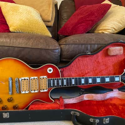 Burny Single Cutaway Custom RLC-75 AF 3 Pickup w/ Original Case 1990's Sunburst Ace Frehley image 3