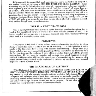 MODERN COURSE For The Piano, The First Grade John Thompson Book Something New, The Study of the Piano, Antique the Willis Music Co. Book image 3