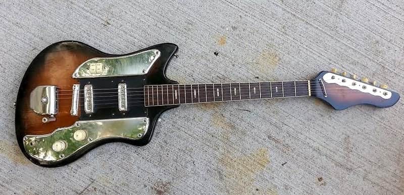 Kawai s160 1963 or 1964 2 Tone Sunburst Teisco Harmony Hound Dog