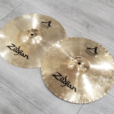 Zildjian 14" A Custom Mastersound Hi-Hat Cymbals (Pair) (Mint!) image 2