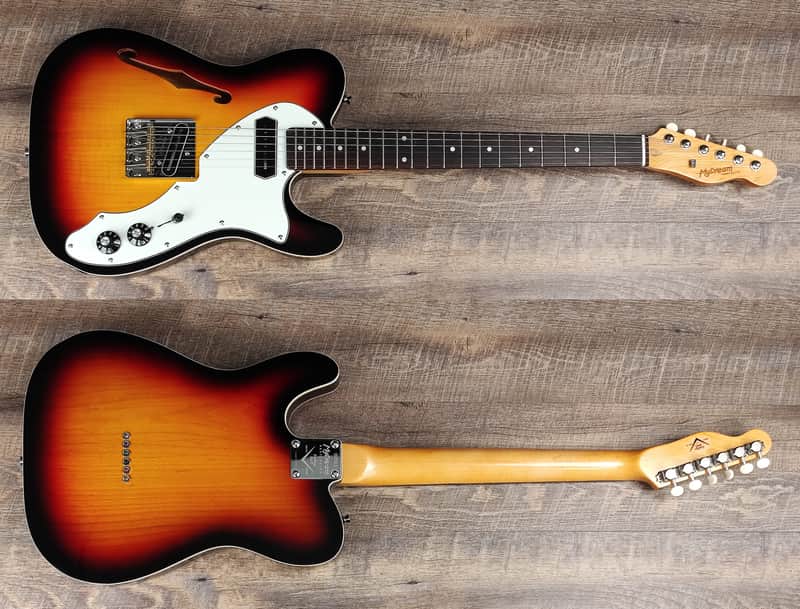 MyDream Partcaster Custom Built - Thinline Sunburst Freeway Charlie Christian image 1