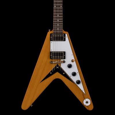 Epiphone 1958 Korina Flying V (2024) - Aged Natural #24764 with Original Hard Case image 3